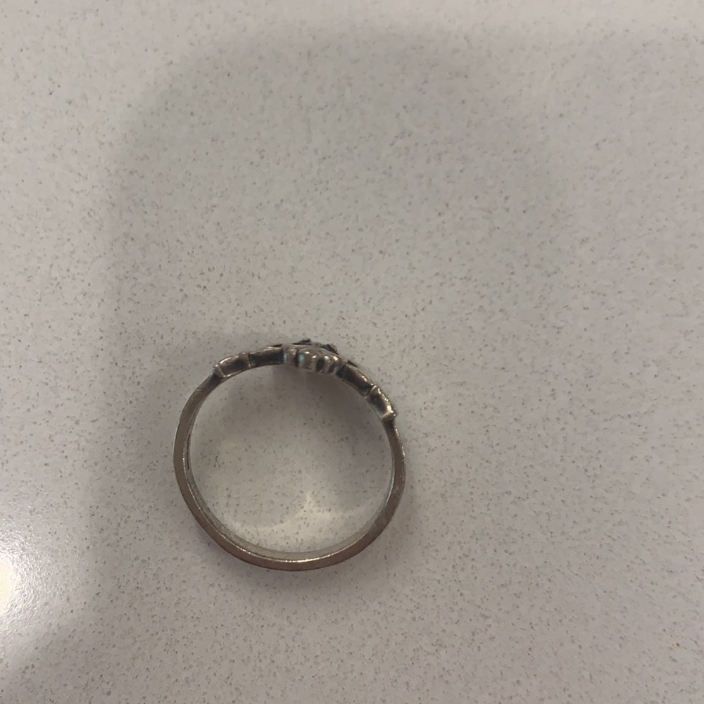 Authentic Claddagh Ring W Stone - image 2